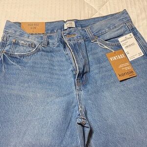 Kensie Vintage Blue Womens Straight Jeans